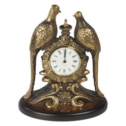 Часы настольные Павлины Бронза