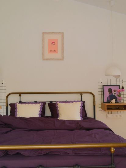 Чехол на подушку с контрастным кантом сиреневого цвета из коллекции trendy ruffles, 40х40 см