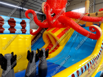 Коммерческий надувной батут "Корабль с осьминогом" 16*9*7 м