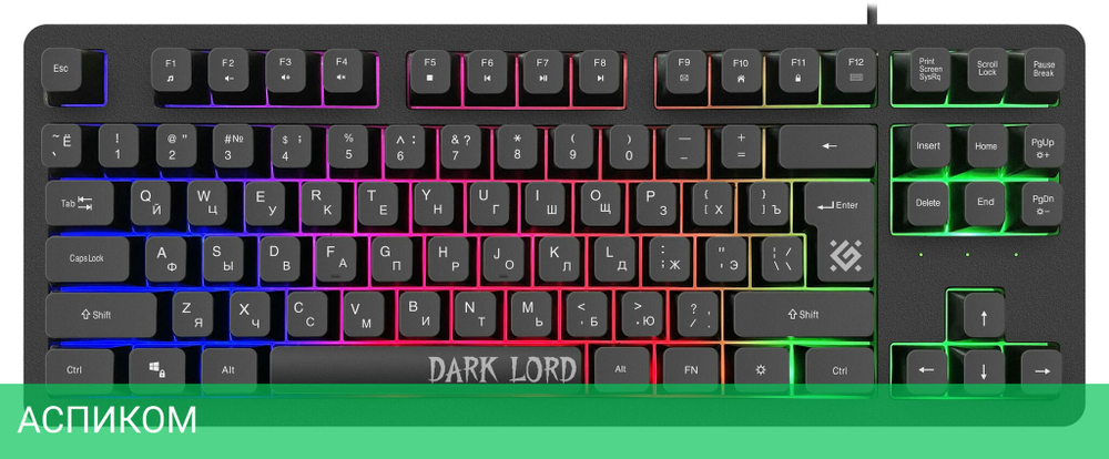 Клавиатура Defender Dark Lord GK-580 Black (45580)