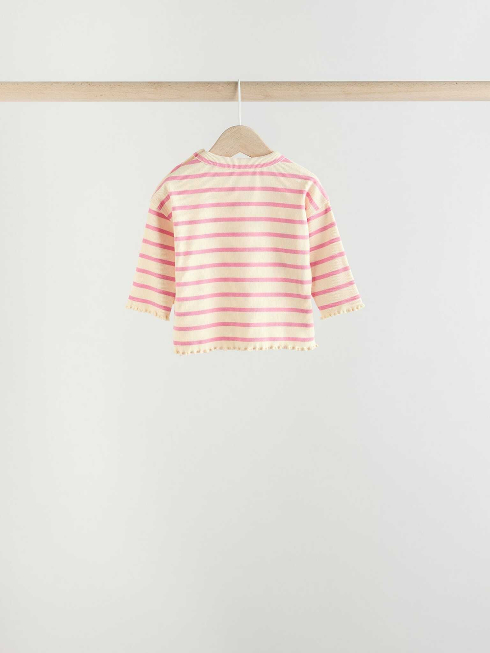 Лонгслив и легинсы в комплекте для малышей Next E66-976, 3 шт., Молочный, Розовый