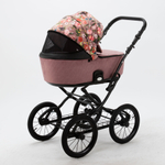 Универсальная детская коляска Adamex Porto Retro Flowers FL-2 (2в1)