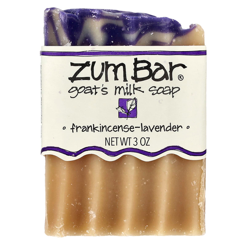 ZUM, Zum Bar®, кусковое мыло с козьим молоком, ладан и лаванда, 3 унции