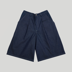 Baggy Bermuda Shorts Denim Dark-Blue