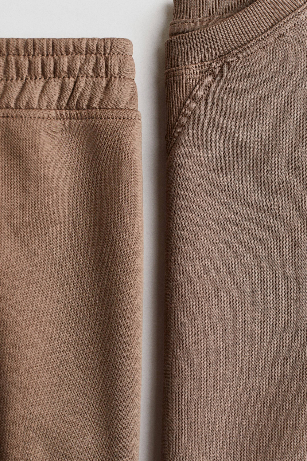 H&M Комплект из толстовки и брюк-джоггеров, коричневый