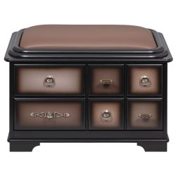 Банкетка Пандора 1 с обувницей Орех Оберджин Шоколад