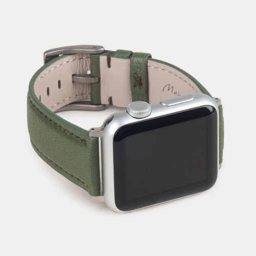 Ремешок для Apple Watch 40/41/42 mm из кожи козы, цвета хаки