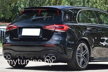 Спойлер V.3 глянцево - черный для Mercedes A class W177 2018+ Hatchback