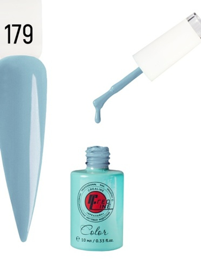 Гель-лак UV тон 179 Лазурный серый 10 мл