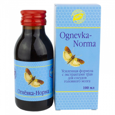 Настойка для сосудов головного мозга «ОГНЁВКА НОРМА» / 100 мл
