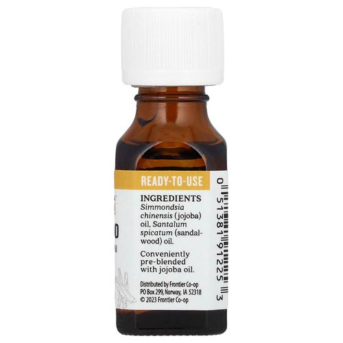 Aura Cacia, Чистое эфирное масло в масле жожоба, сандаловое дерево, 15 мл (0,5 жидк. унц.)