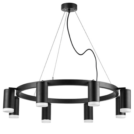 LR0183780 Люстра RULLO 8х50W GU10 ЧЕРНЫЙ (571018+214437-8+202430-8)