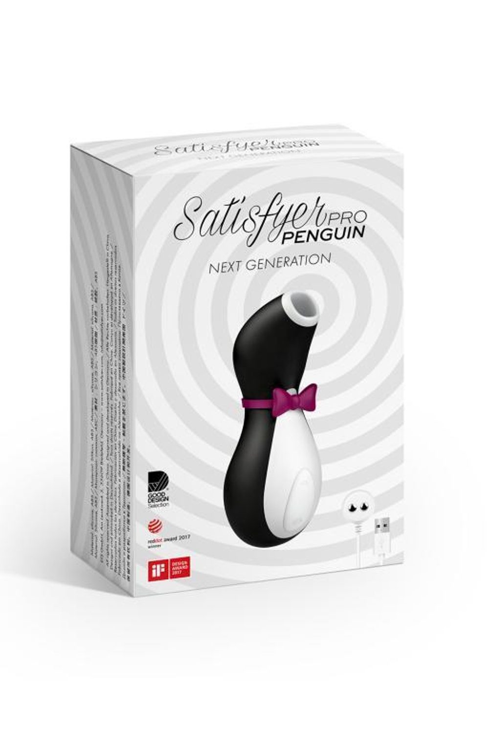 Бесконтактный стимулятор клитора Satisfyer Pro Penguin, черный