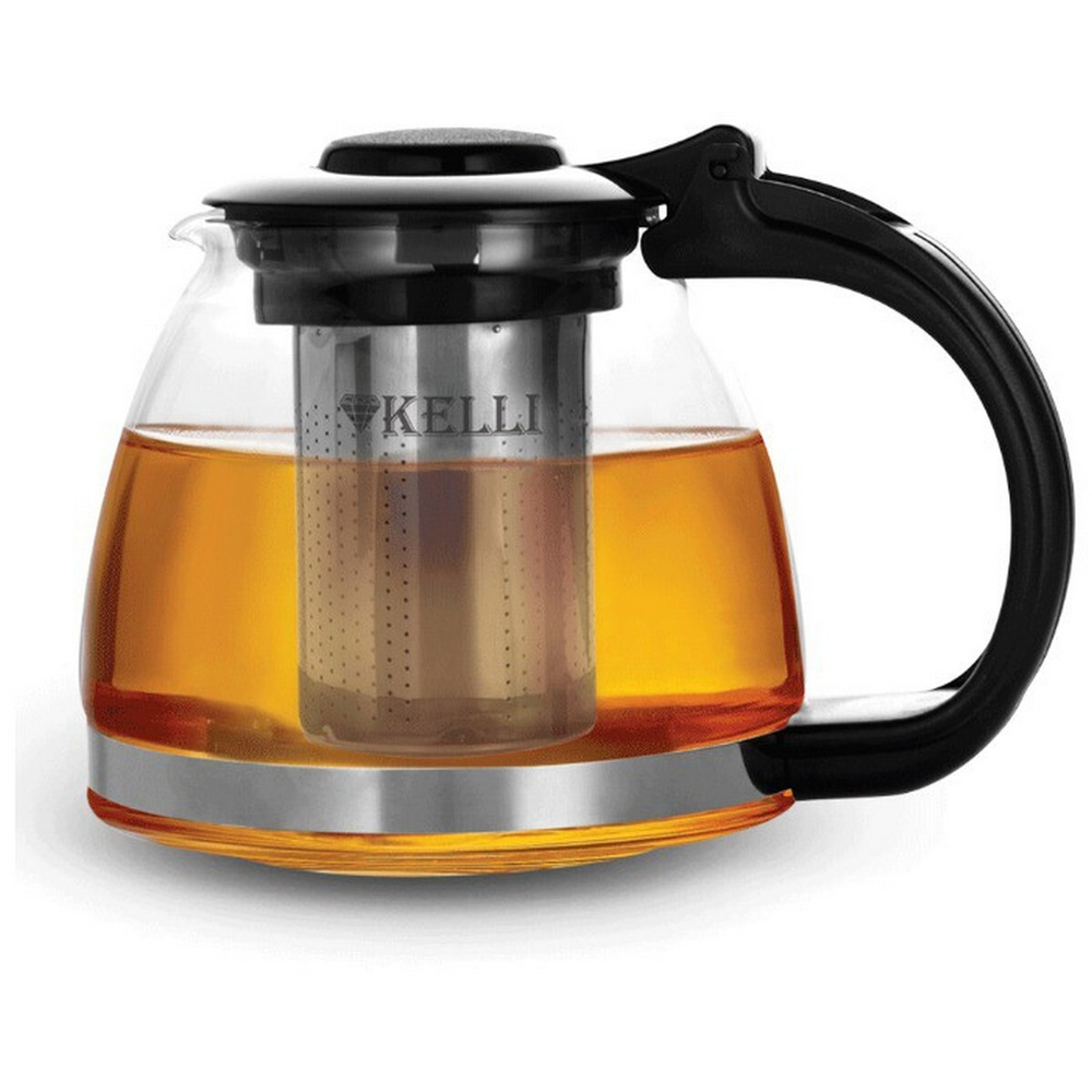Чайник заварочный стеклянный (1,0л.) KELLI KL-3086