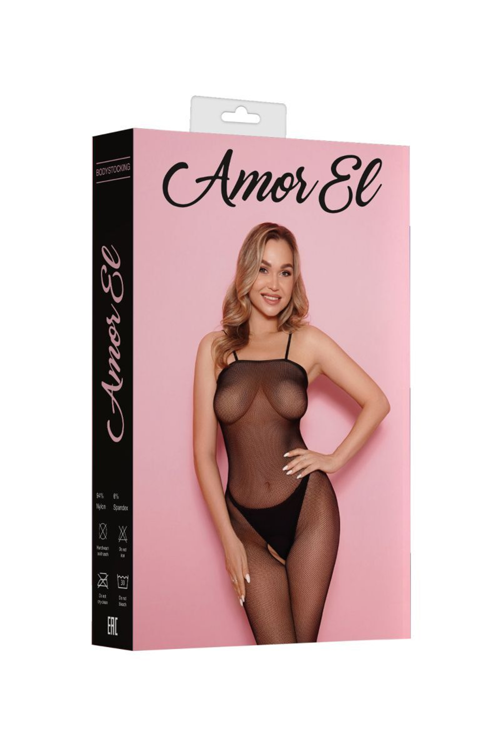 Боди-комбинезон на бретельках с открытым доступом (Размер: S-M-L) (Цвет: черный)