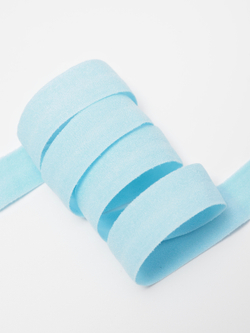 Бейка эластичная цвет небесно-голубой матовая ширина 15 мм