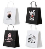 Пакет подарочный 26x13x32см. L "Funny Mix" крафт, ассорти (Золотая сказка)