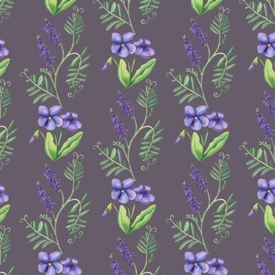 Фиалки и мышиный горошек