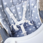 Стульчик для кормления Polini kids 252 Звезды, серый-белый 0002135-16