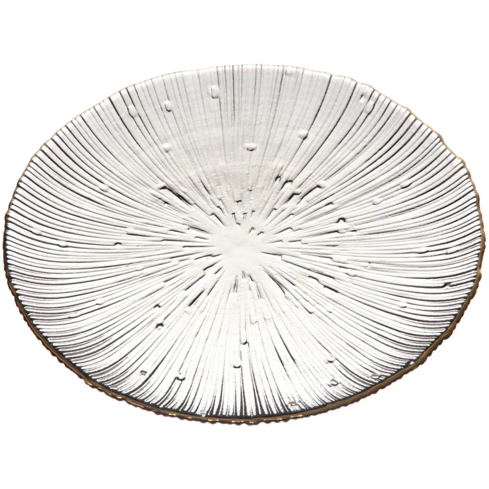 Тарелка стеклянная 15см «Флоренция» дымка