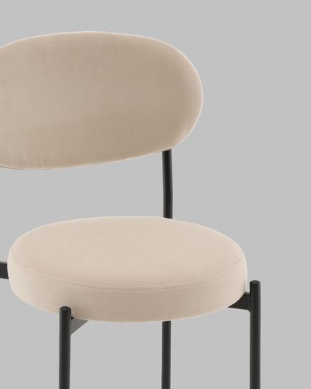 Стул Полубарный Бриф DD велюр бежевый