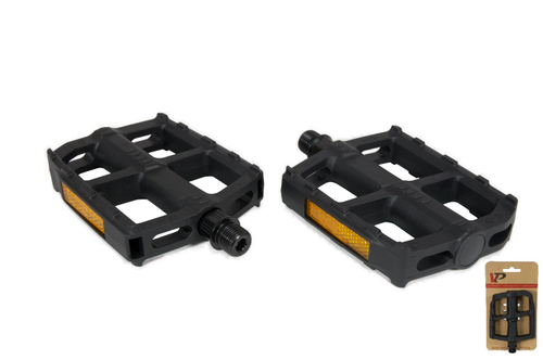 Педали VP PLATFORM пластиковые, 111 x 84мм, резьба 9/16", полимерные подшипники, черные(50)