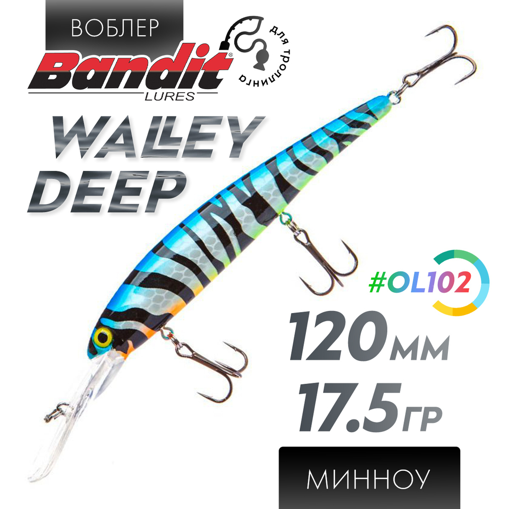 Воблер Bandit Walleye Deep (120мм, 17.5гр)
