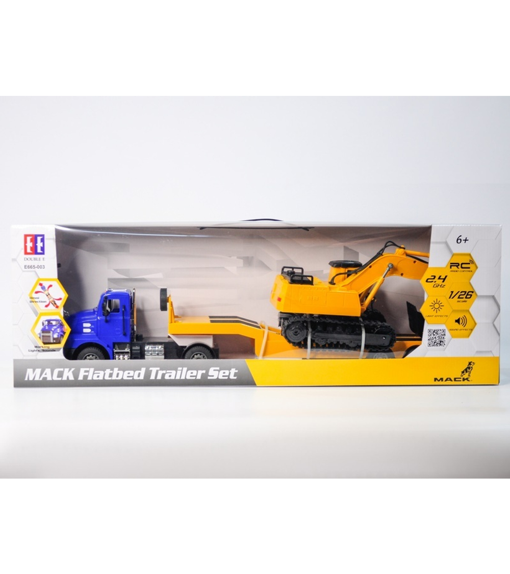 Радиоуправляемый тягач с тралом Double Eagle MACK 1/26 2.4G RTR