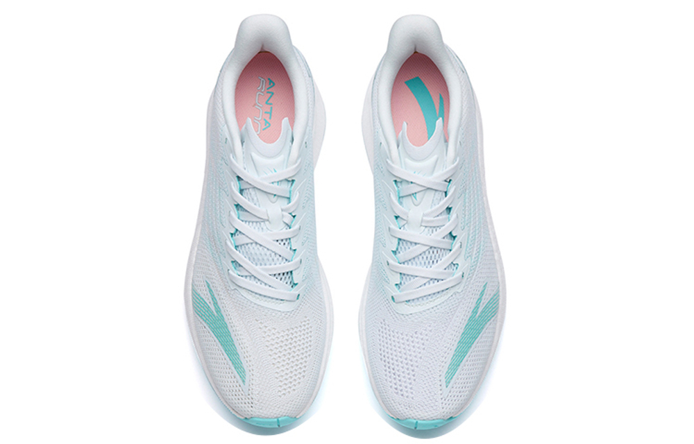 Anta Anta MACH Mach 2.0 shock absorption, non-slip, wear-resistant low-top running shoes white and blue