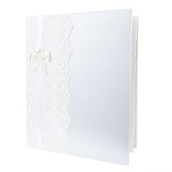 Альбом для фотографий (свадебный) "Кружева" (28*33*4,5см.) на 240 фотографий (10*15см.) + 3-и магнит