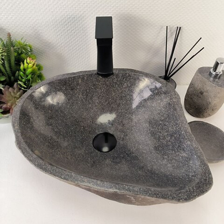 Раковина из речного камня RS-65139 43*39*15 0856