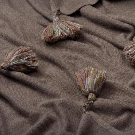 Плед-палантин GRACE Rene Real шоколадный меланж 110x170 см