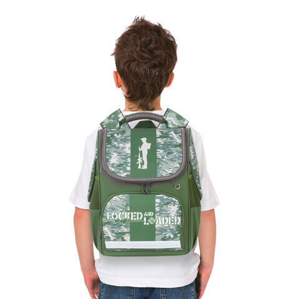 Ранец BRAUBERG STYLE c эргономичной спинкой, "Patriot", 35х28х18 см, 229926