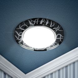 Светильник встраиваемый ЭРА DK80 WH/BK под лампу GX53 белый/черный