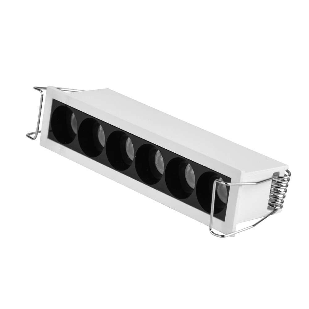 ST762.542.07 Св-к встр. белый LED 1*7W 4000K 550Lm Ra 90 24° IP20 L125xW30xH36 170-240V