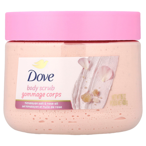 Dove, скраб для тела, гималайская соль и розовое масло, 425 г (15 унций)