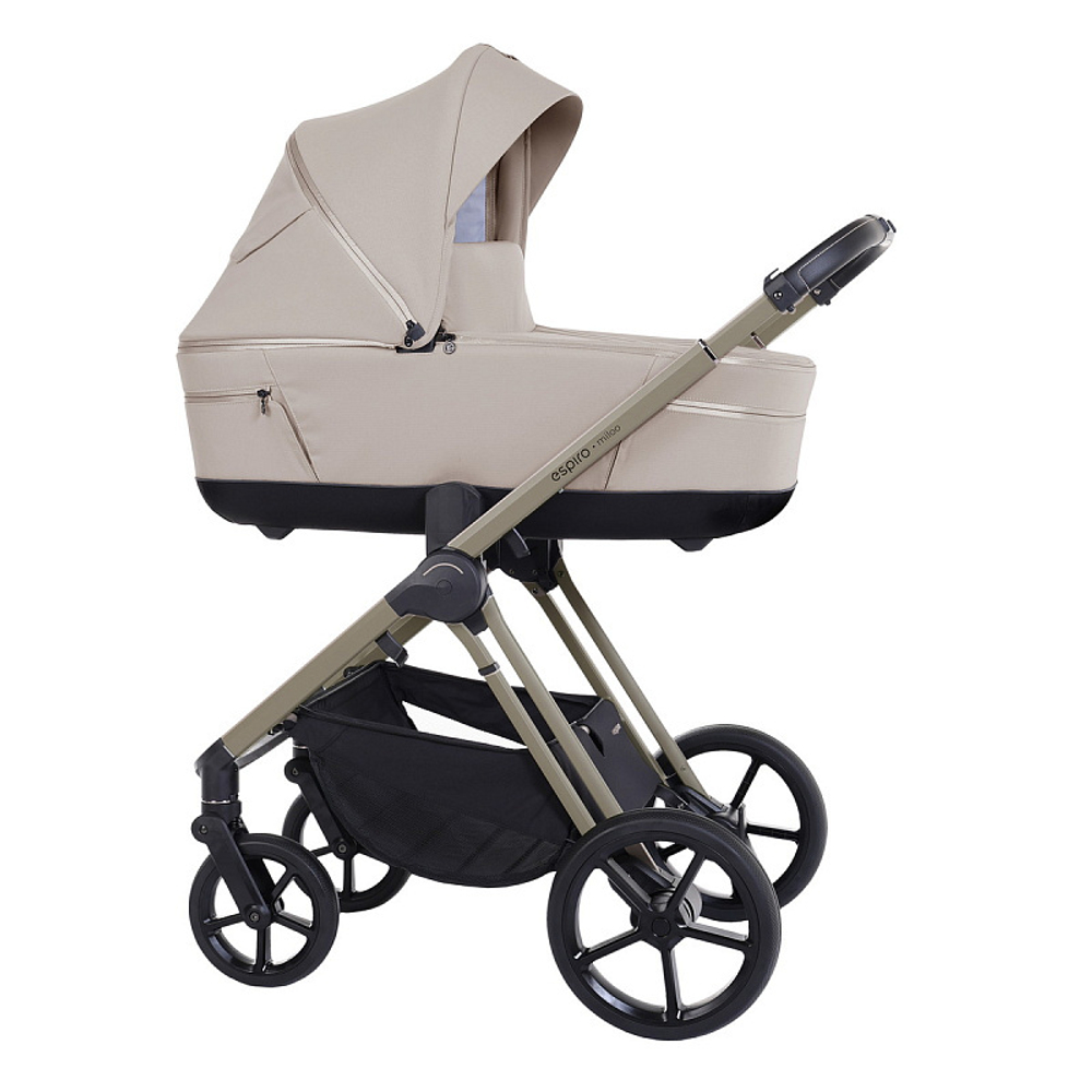 Детская коляска Espiro Miloo 3 в 1 2025 219 white pearl/Чёрный (Black 110)