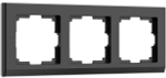 Рамка на 3 поста Stark (черный)