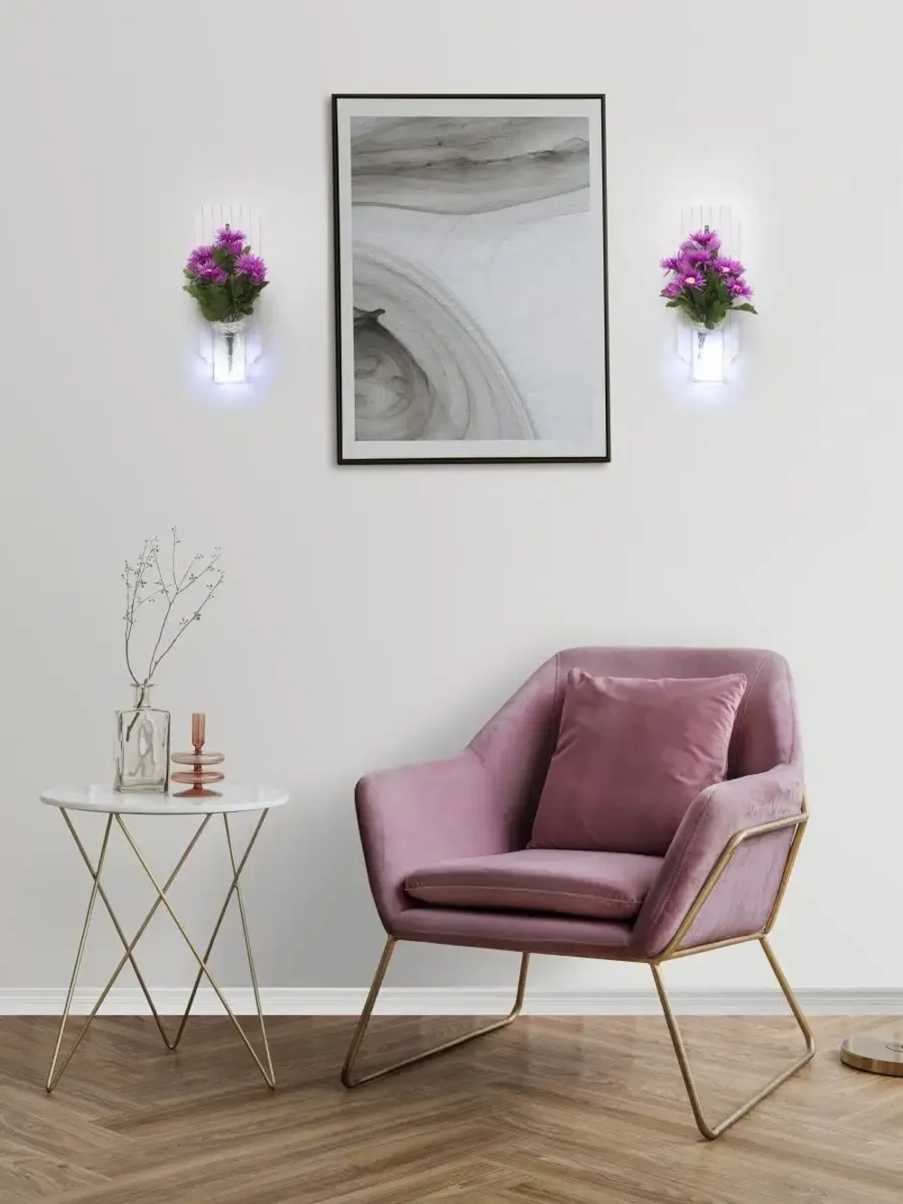 Декор на стену с подсветкой 2 шт