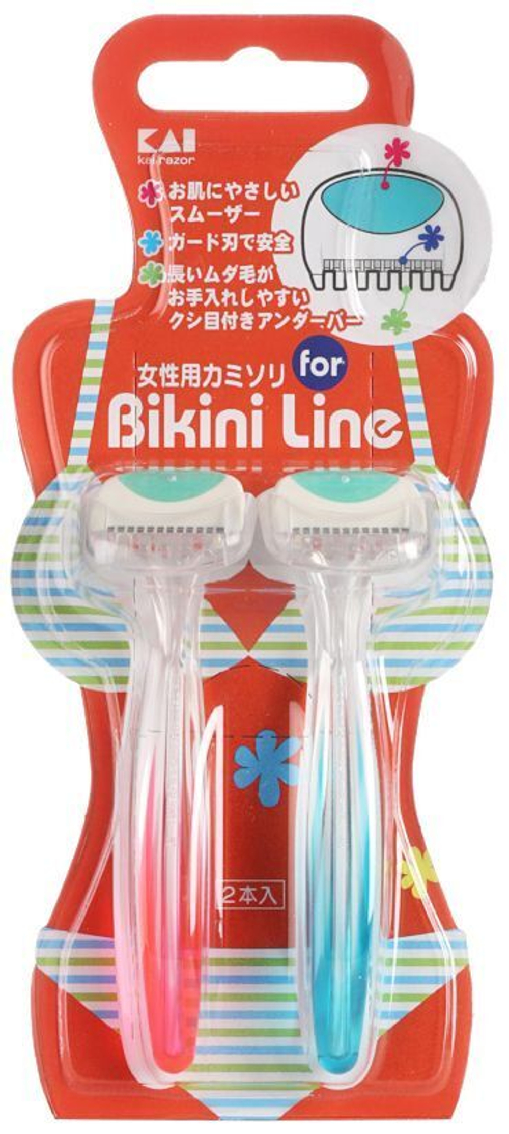 Бритва безопасная для зоны бикини одноразовая 1-лезвийная Kai Razor Bikini Line