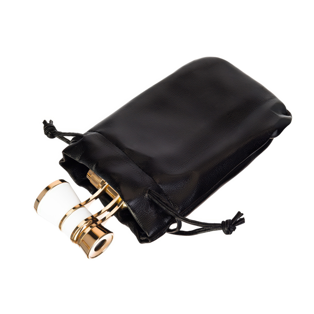 Театральный бинокль Levenhuk Broadway 325B, белый - Плотный чехол в комплекте