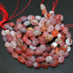 Агат Ботсвана оранжевый галтовка бусины 11-13мм