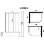 Душевая кабина Niagara Eco 110x80 L E110/80/40L/TN без гидромассажа