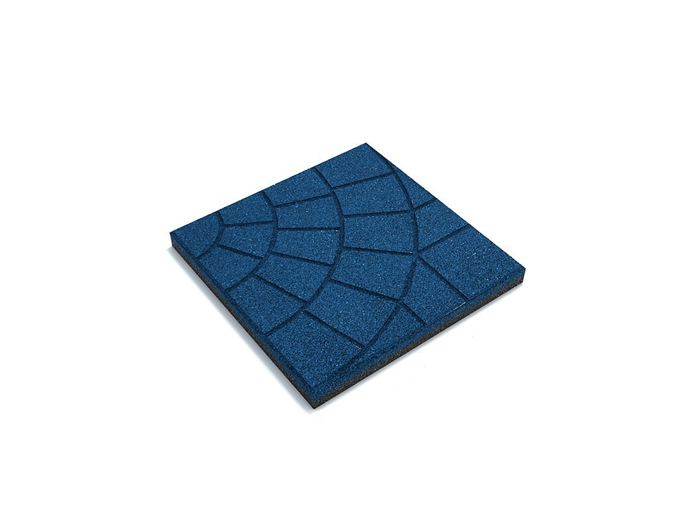 Резиновая плитка "Паутинка" 35х35х1 см Синяя