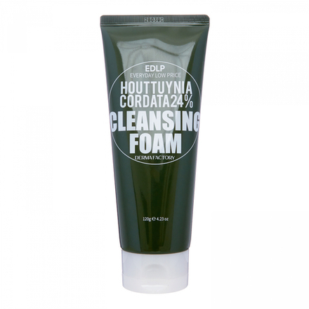 Derma Factory Houttuynia Cordata 24% Cleansing Foam Очищающая пенка для умывания с экстрактом цветка хауттюйнии 120мл