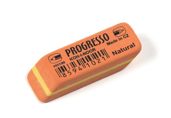 Ластик PROGRESSO 6821, 41х14х8мм, для карандашей 4В-6Н