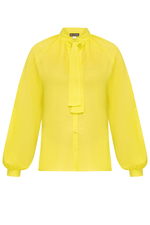 Блузка из вискозы с жаккардовым узором Limoncello