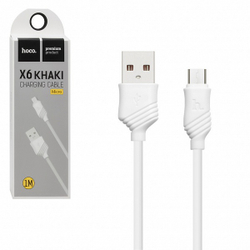 Кабель USB штА-MicroUSB 2.4А Hoco X6 1-метр