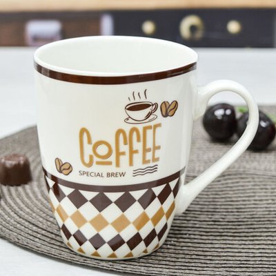 Кружка 350мл керамическая, цвет в ассортименте