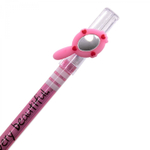 Ручка гелевая пиши-стирай Alingar, "Super girl", 0,5 мм, синяя, фигурный колпачок, иголь. наконечник, круглый, цветной, пластиковый корпус, карт. уп.